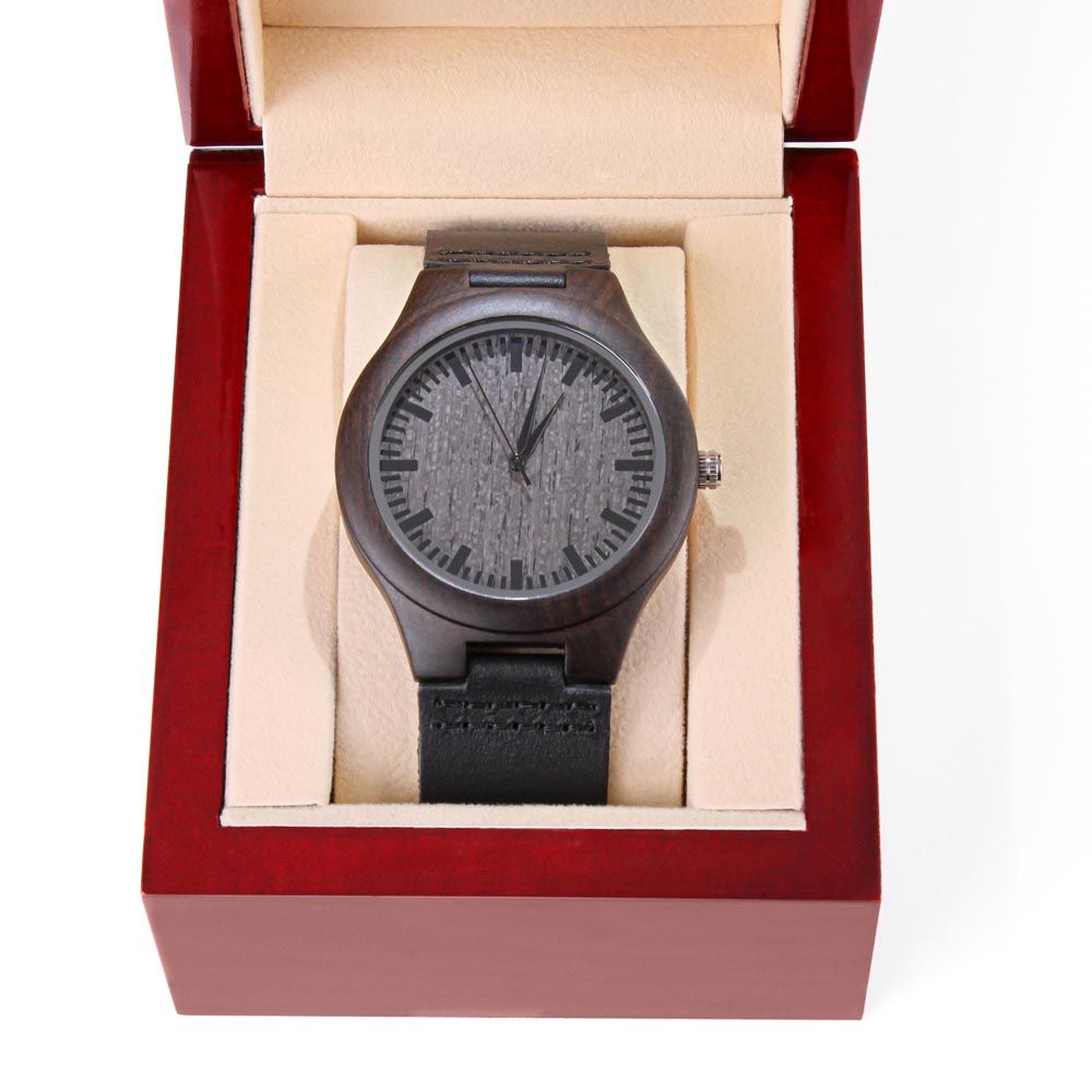 Fathers Day Engraved  Wooden Watch   50 % off for a limited time