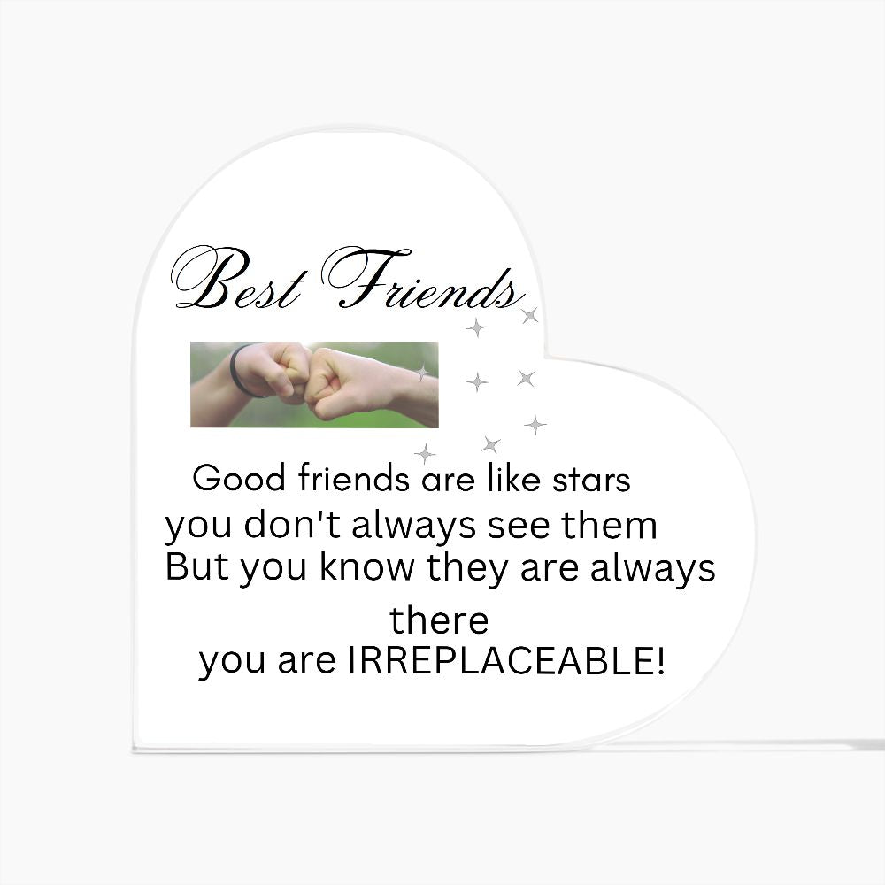 Best Friends Acrylic Heart Plaque