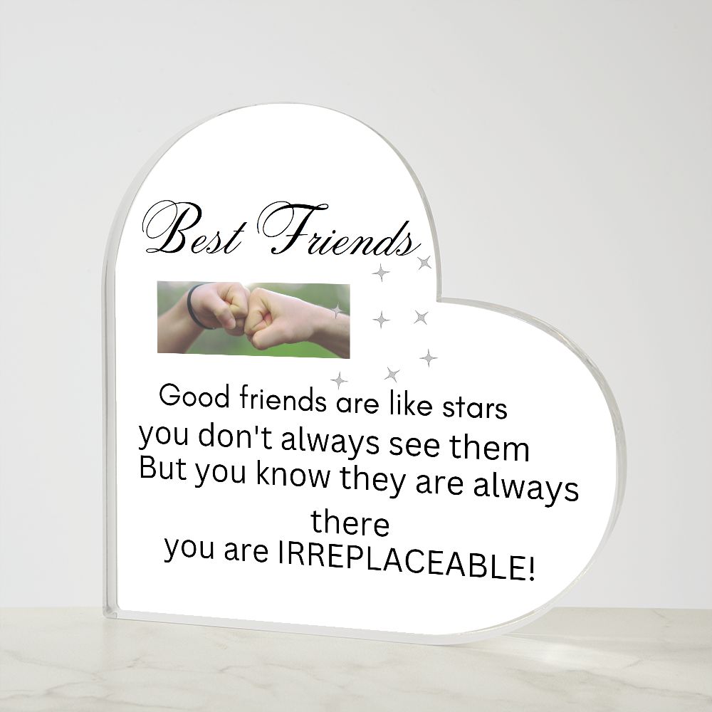 Best Friends Acrylic Heart Plaque