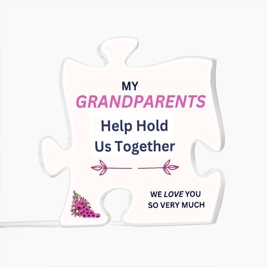 Grandparents Acrylic Plaque   Now at a reduced price for a limited time!