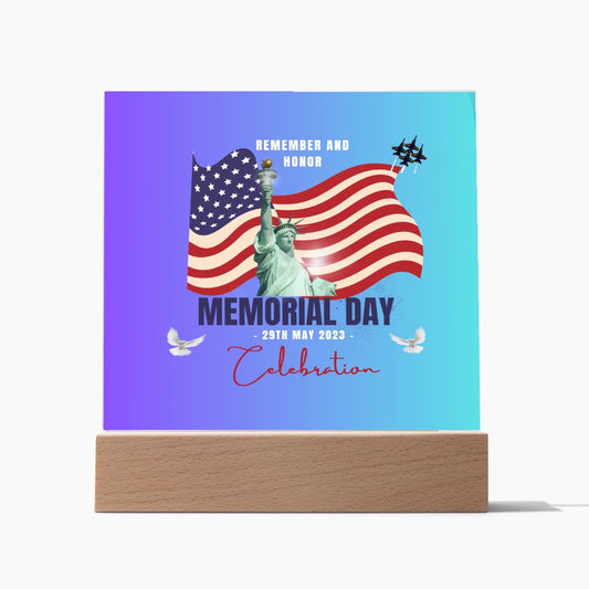 Memorial Day Commemorative Acrylic Plaque