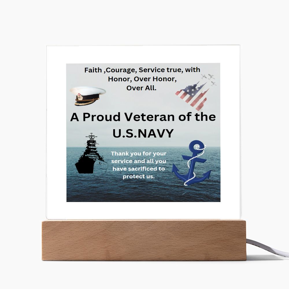 U.S. Navy Acrylic Plaque On sale now for 50 % off ! Hurry and order while supply lasts!
