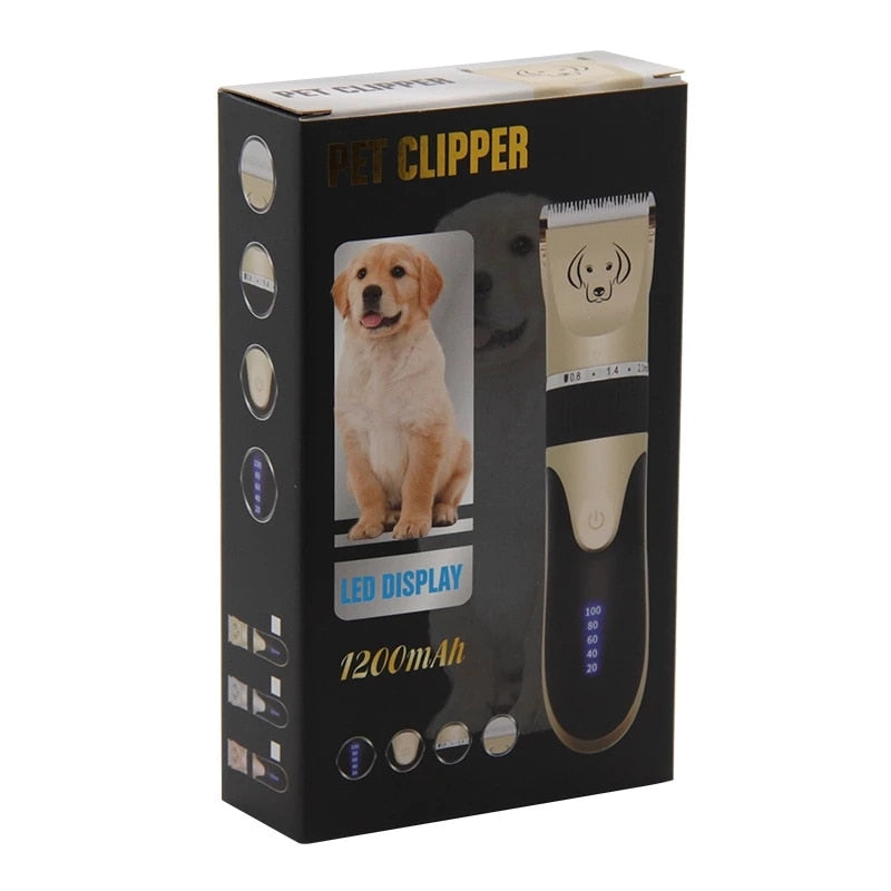 Pet Clipper Electric Pet Hair Trimmer Shaver Rechargeable Pet Dog Cat Low-Noise Hair Clipper Grooming Shaver Cut Machine Set