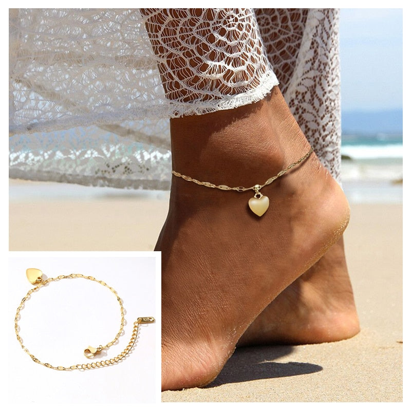 Snake Chain Anklet for Women Girls Adjustable Summer Beach Chain Anklet Bracelet Mother&#39;s Day Gifts Stainless Steel Not Allergic