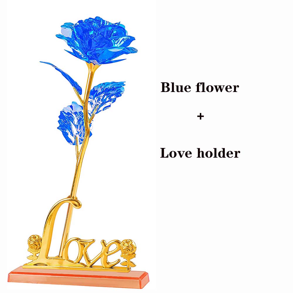 24K Foil Plated Roses Artifical Flowers Wedding Decor Lover Lighting Roses Creative Gift